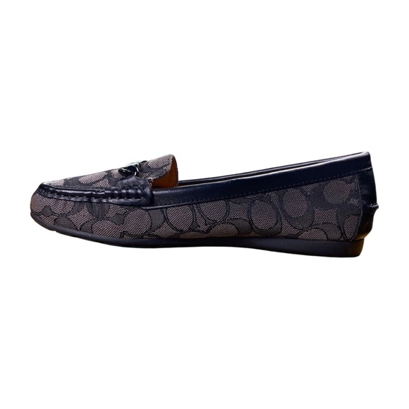 Coach Monogram Olive Black & Gray Signature Leather Loafer Shoes Size 7 - Picture 2 of 12